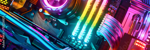 Futuristic PC Cooling Solution - Mesmerizing RGB-Lit Water Cooling System photo