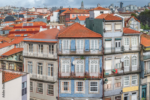 Typical buildings of the city of Porto, views from the Cathedral. Portugal