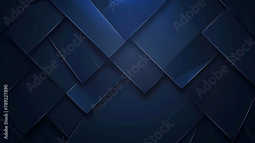 Dark blue abstract background geometry shine and layer element for presentation design