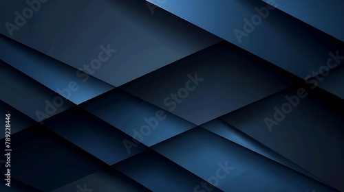 Modern dark blue abstract background paper shine and layer element vector for presentation design