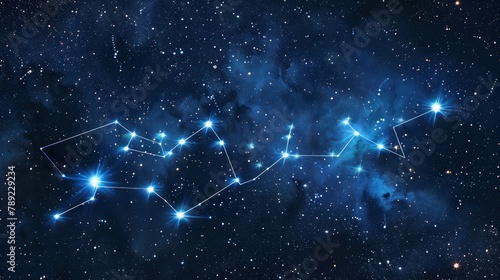 Universe filled with stars, nebula and galaxy AI generated © dheograft