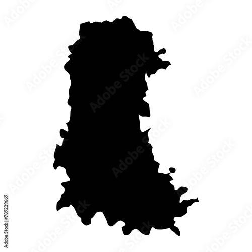 Map of the Province of Palencia, administrative division of Spain. Vector illustration.
