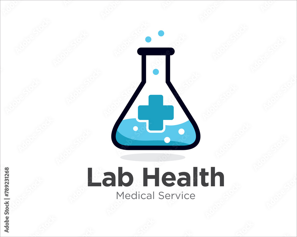 lab health logo designs for medical research logo