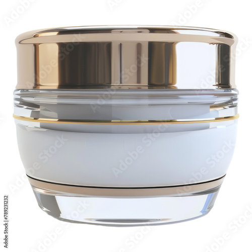 Cosmetic cream jar isolated on transparent background