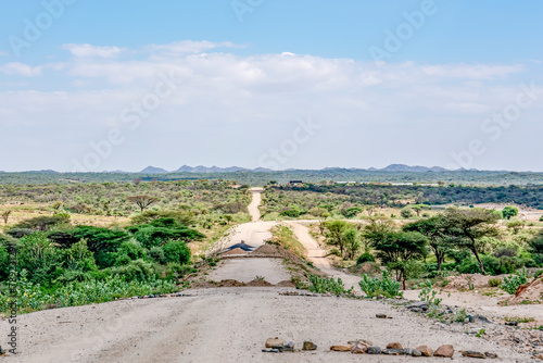 Ethiopia, road leading to the Omo Valley in South Ethiopia.