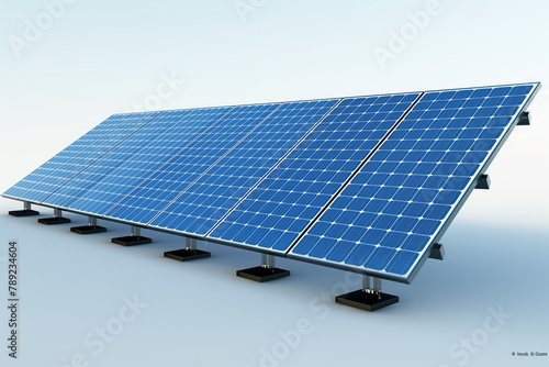 Solar energy pines on a white background