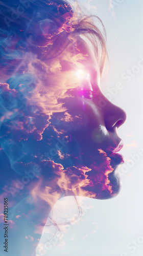 Earthly woman: nature adorn...