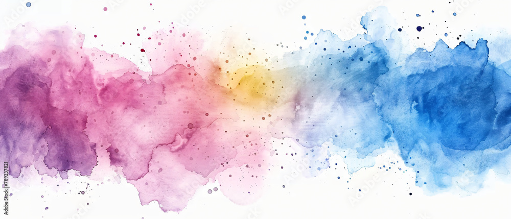 Colorful watercolor on white background vector Illustration