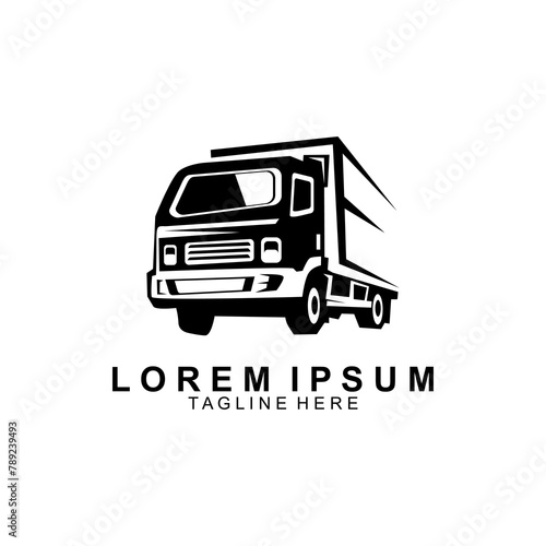 Truck logo template vector illustration. Unique truck icon.