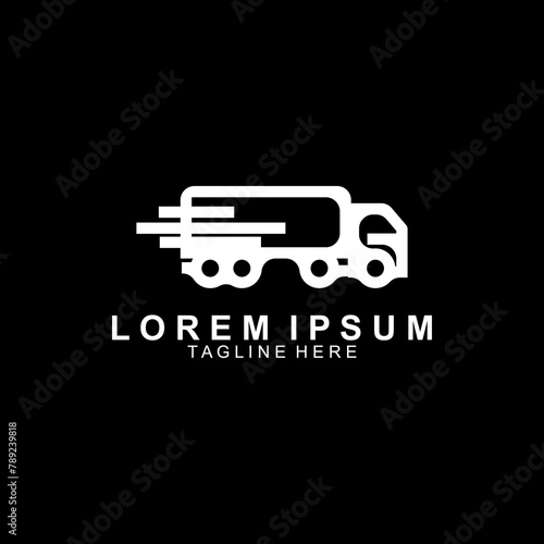 Truck logo template vector illustration. Unique truck icon.