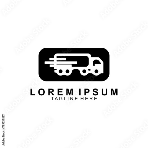Truck logo template vector illustration. Unique truck icon.