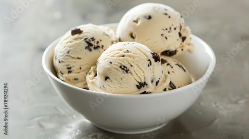 cookie Cookie and cream ice cream in white bowl
