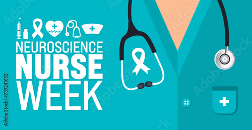 May Neuroscience Nurse Week background template. Holiday concept. use to background, banner, placard, card, and poster design template with text inscription and standard color. vector illustration.