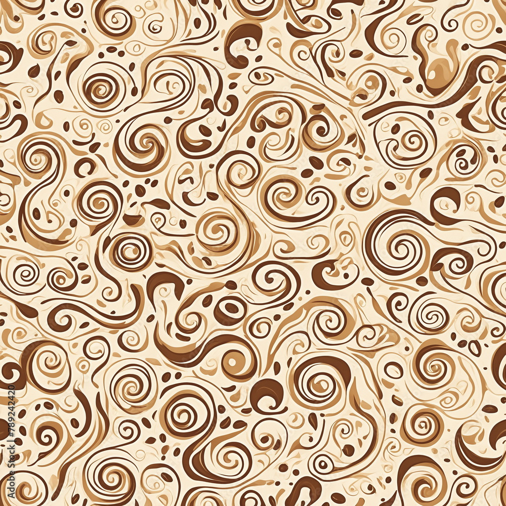 Milk & coffee swirls pattern. Abstract flat background Milk & coffee swirls pattern. Abstract flat background