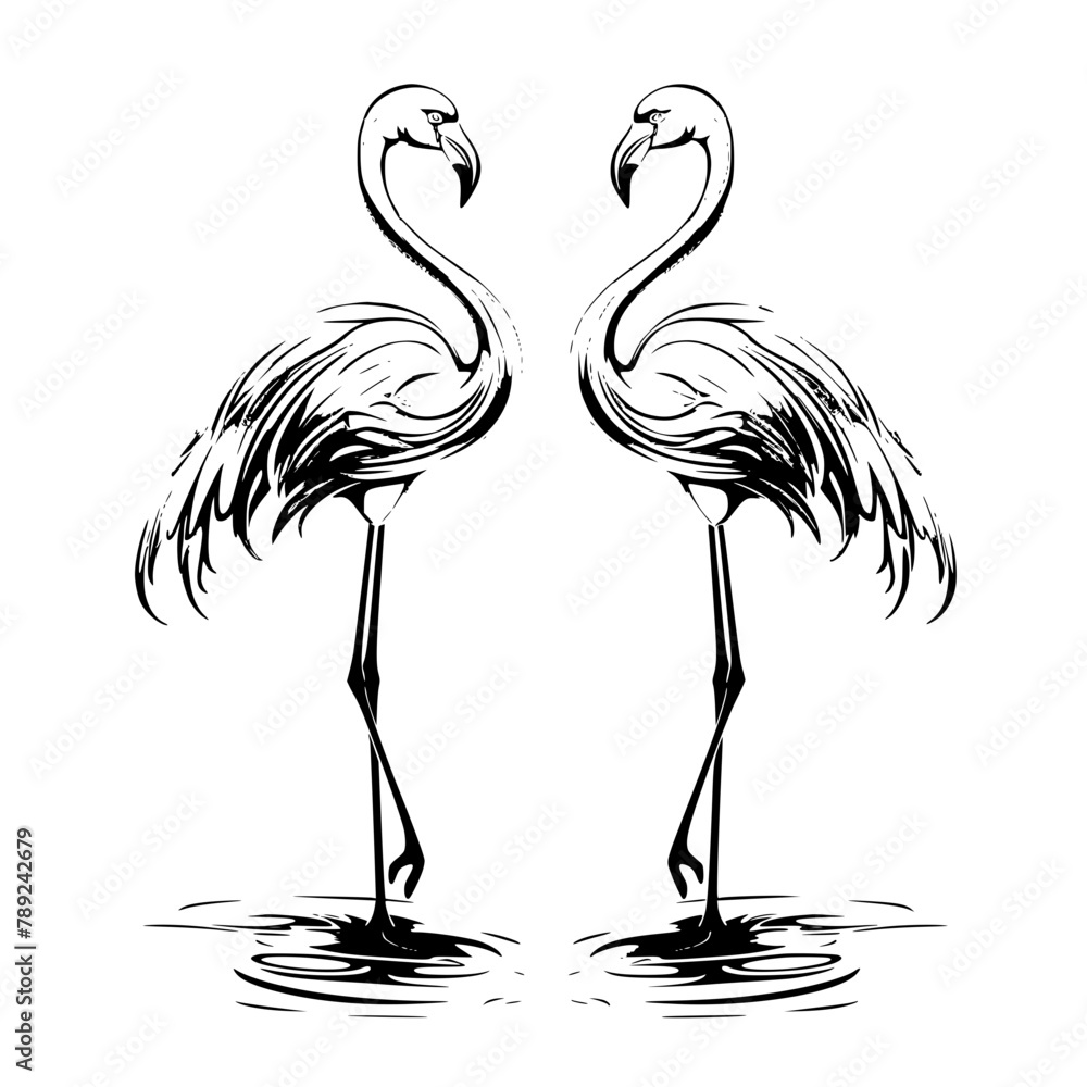 Obraz premium illustration of flamingo