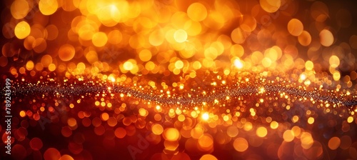 Abstract gradient bokeh yellow, orange, red lights on defocused background for stunning visuals