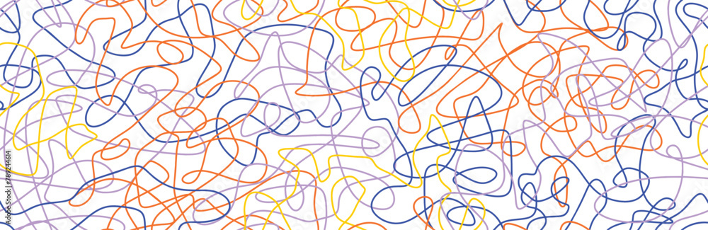 Grunge scribble texture seamless pattern. messy scribbles vector pattern.