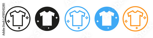 Fresh and clean clothing icon for depicting spotless laundry and apparel
