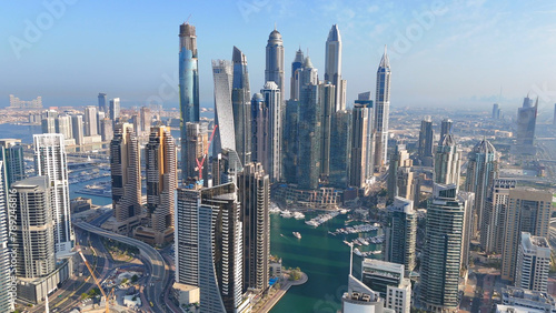 Photography Aerial view of Dubai Marina