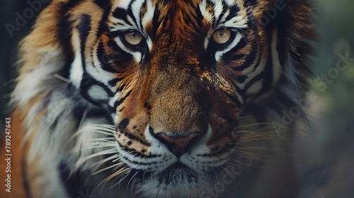 Majestic Bengal tiger staring  wild beauty in nature generated by AI Pro Photo 