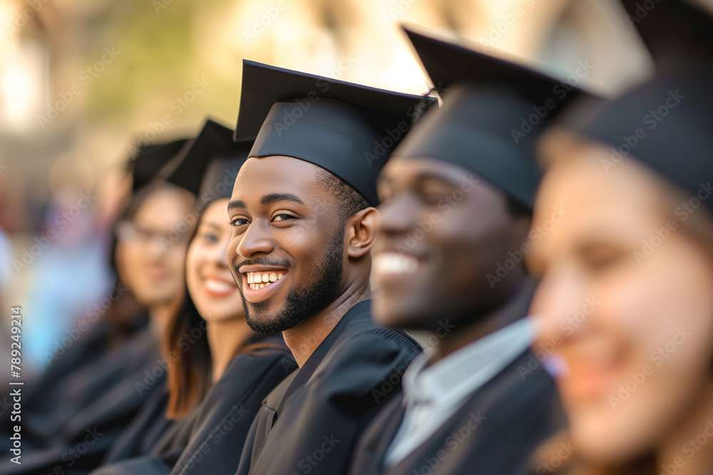 Fototapeta premium Young black Graduate with Bright Future