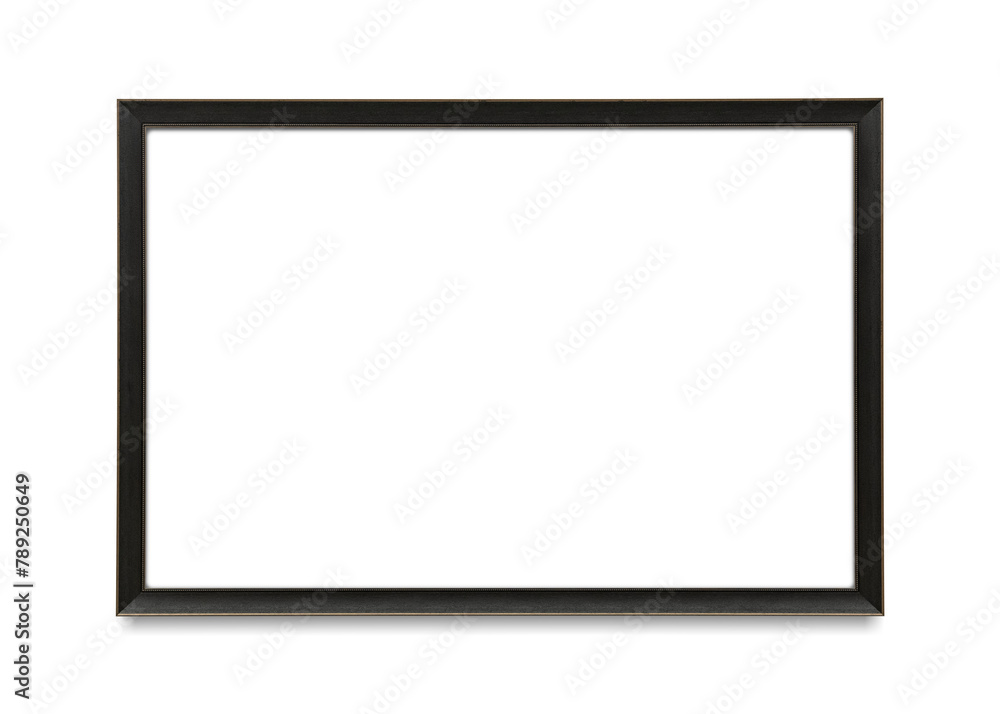 Black picture frame mockup transparent png Black picture frame mockup transparent png