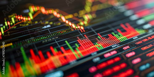 Stock market charts and diagrams background. Global marketing concept. © LeManna