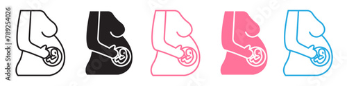 Maternity Health Icon for Pregnancy Discomfort and Care