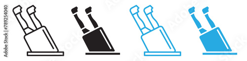 Cutlery Storage Icon with Kitchen Knives for Culinary Enthusiasts