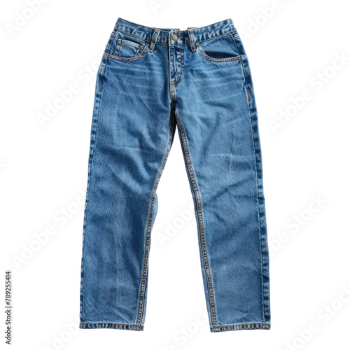 Denim jeans isolated on transparent background