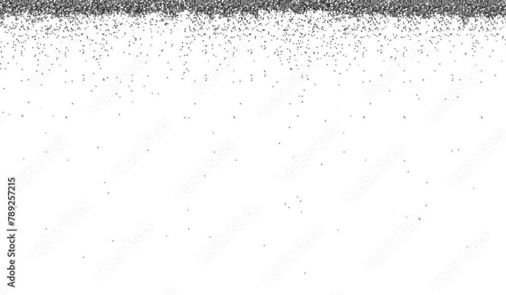 Obraz premium Glittery silver particles on the top background transparent png