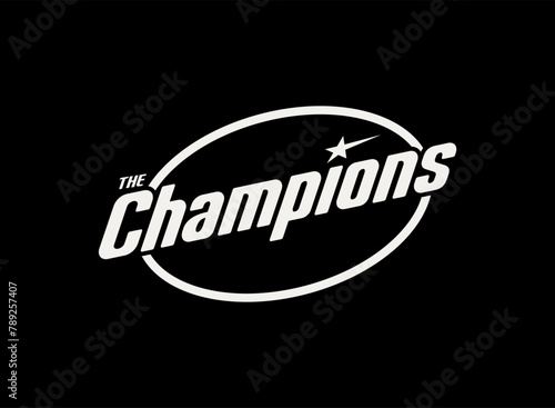 the champions vector illustration typography t shirt design and etc.
