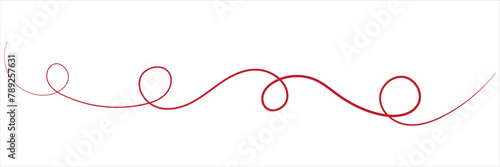 Squiggle line design element. Continuous line art drawing vector illustration. Continuous 
