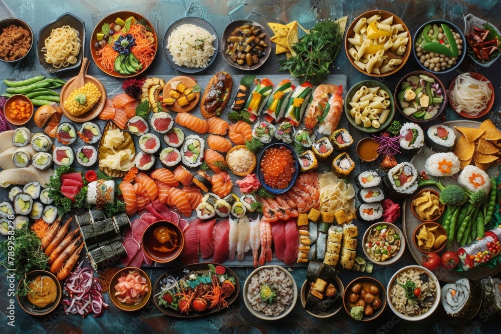 Global Cuisines Diversity Art Collage

