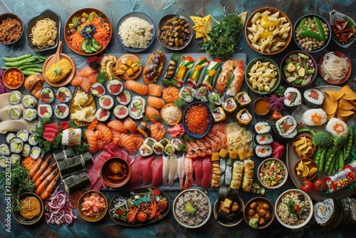 Global Cuisines Diversity Art Collage