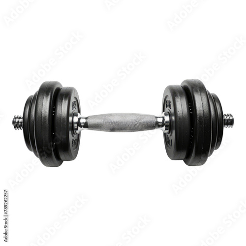 Exercise weight Dumble isolated on transparent background