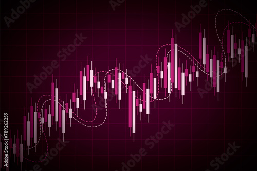 Stock market or forex trading graph concept