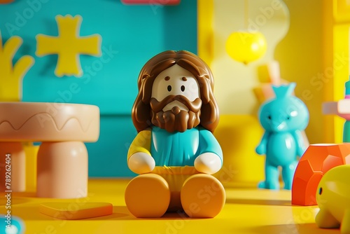 Jesus Christ in art toy style Ideas for easy access to religion. © CatNap Studio