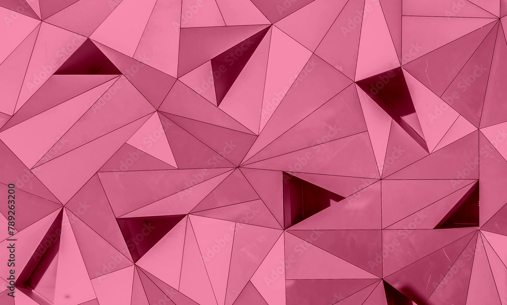 Obraz premium Dark Baby Pink Abstract 3d geometric background design