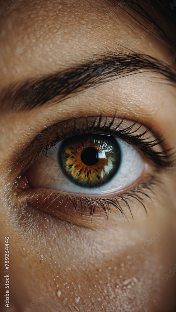 Image of woman with scary demonic red eyes 16