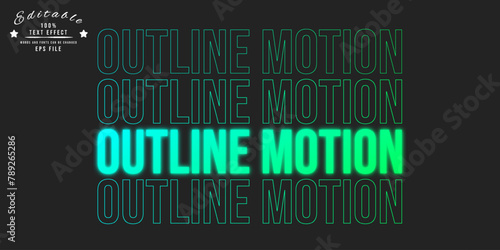 media concept, text effect outline motion 