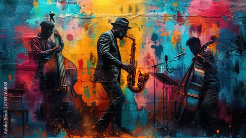 Abstract Photo Of A Man Playing The Saxophone On International Jazz Day