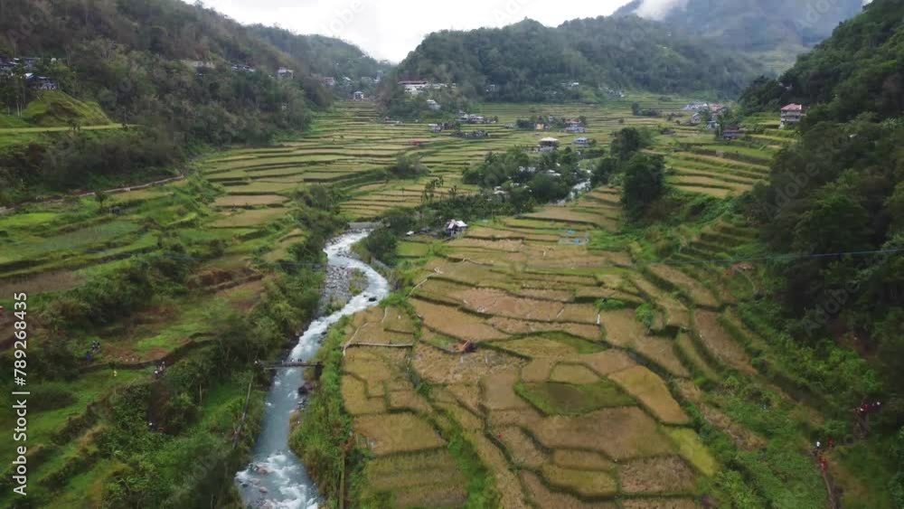 Vidéo Stock Scenic rice terraces located in Hungduan Ifugao in the ...