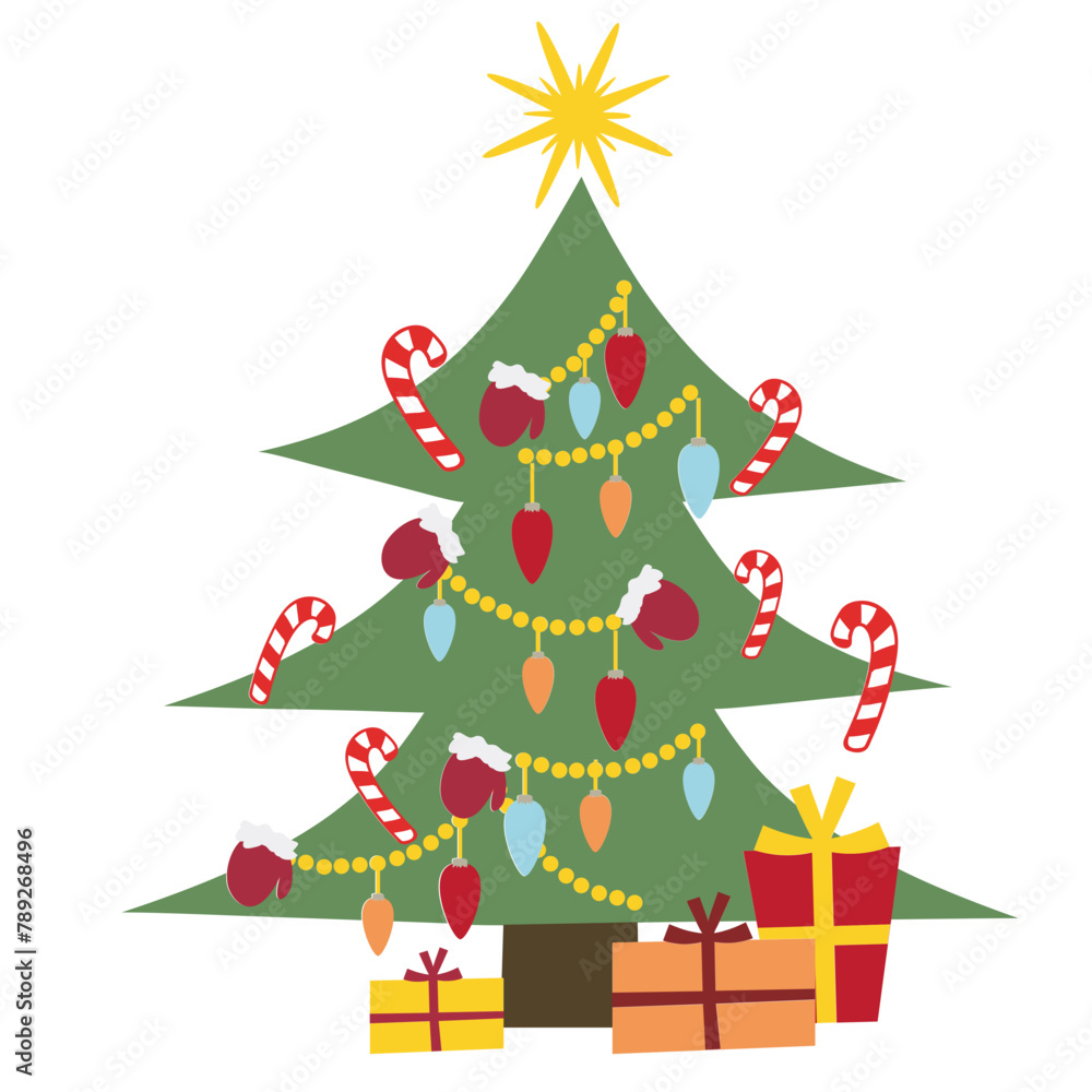 Stylish , fashionable and awesome christmas art and illustrator. christmas tree vector design .christmas tree silhouette vector design .