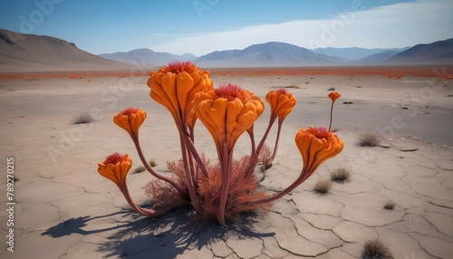 Strange Alien Flora Grows In The Desolate Landscap