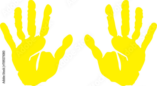 Hand print isolated design. Handprint design.