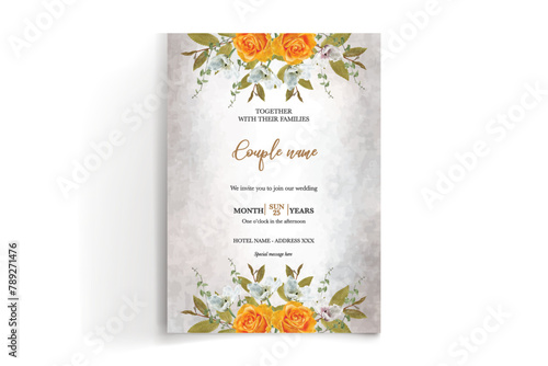 bridal shower floral invitation template