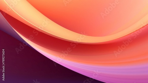 abstract background with smooth lines in orange and purple colors  3d render