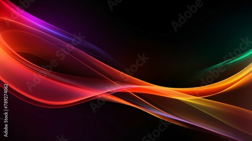 abstract colorful background with smooth lines and waves, vector art illustration