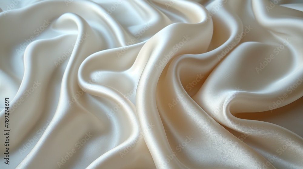 Obraz premium Close-Up White Fabric Texture